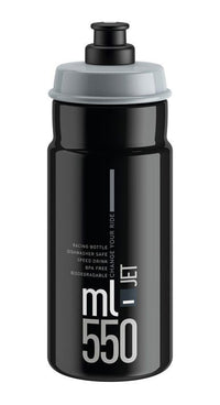 Elite Jet Drinkfles 550ml zwart/grijs logo – aktuelle Variante