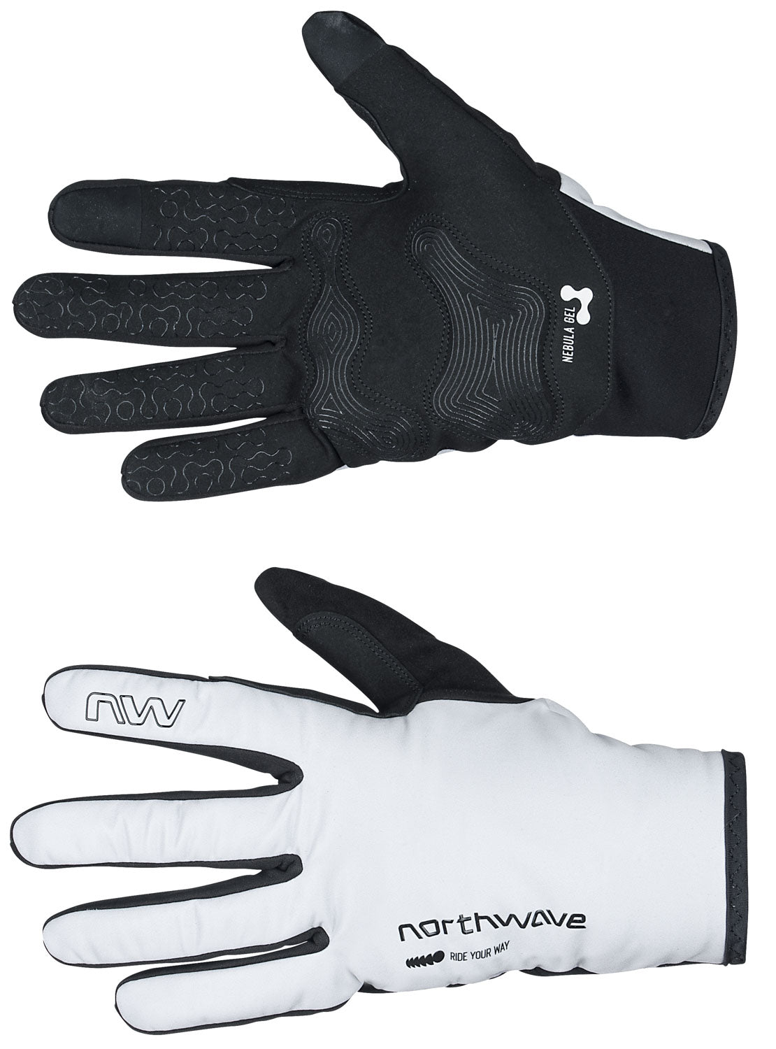 Northwave Fast Pro Gel Winterhandschoen Lichtgrijs