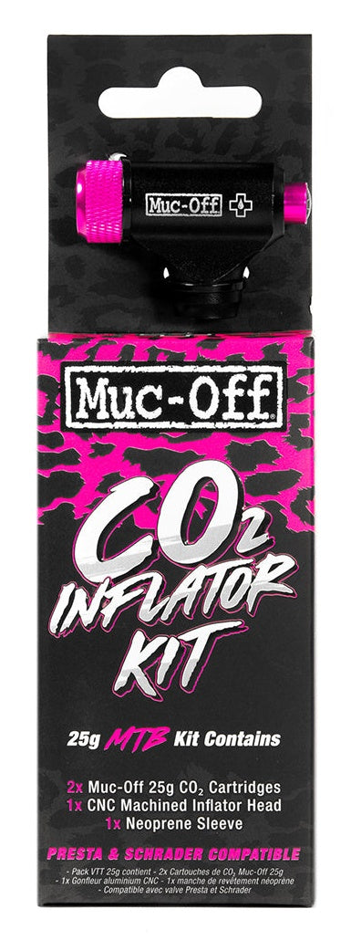 Muc-Off MTB Inflator Kit Patronen Luchtpomp zwart/roze