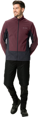 VAUDE All Year Moab T-shirt met volledige ritssluiting heren rood/grijs