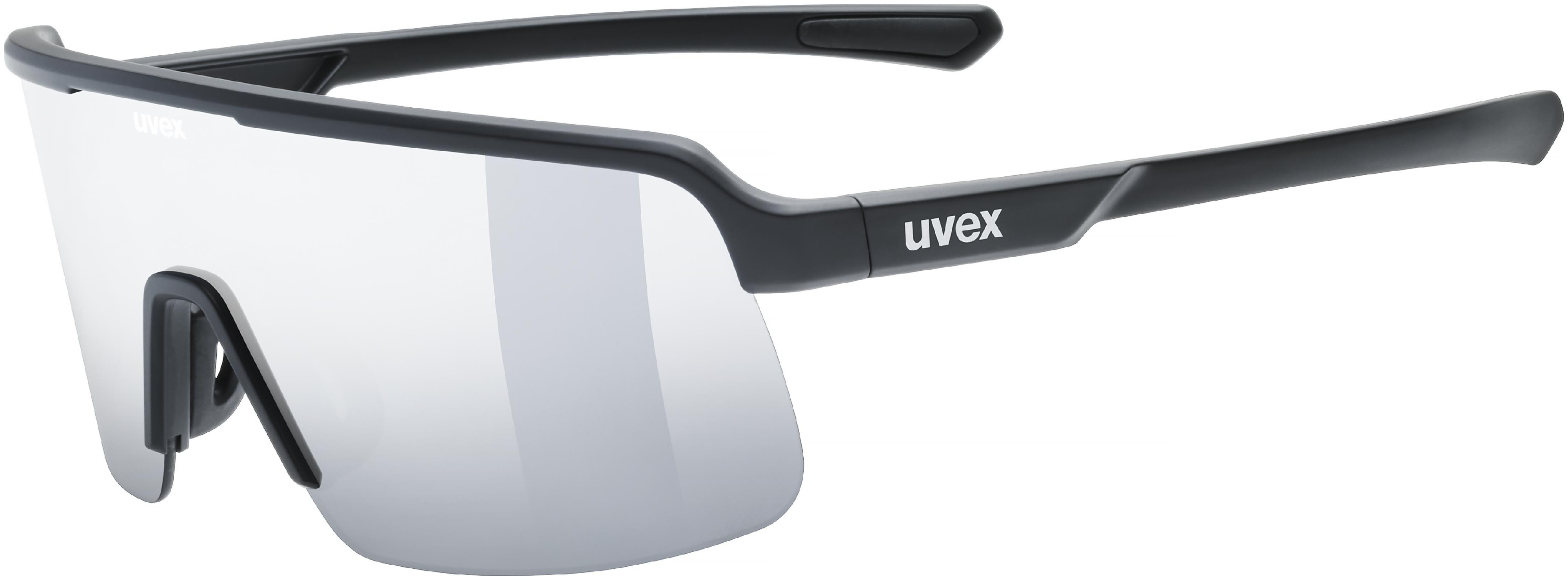 uvex Dyrt fietsbril Zwart Mat / Spiegel Zilver