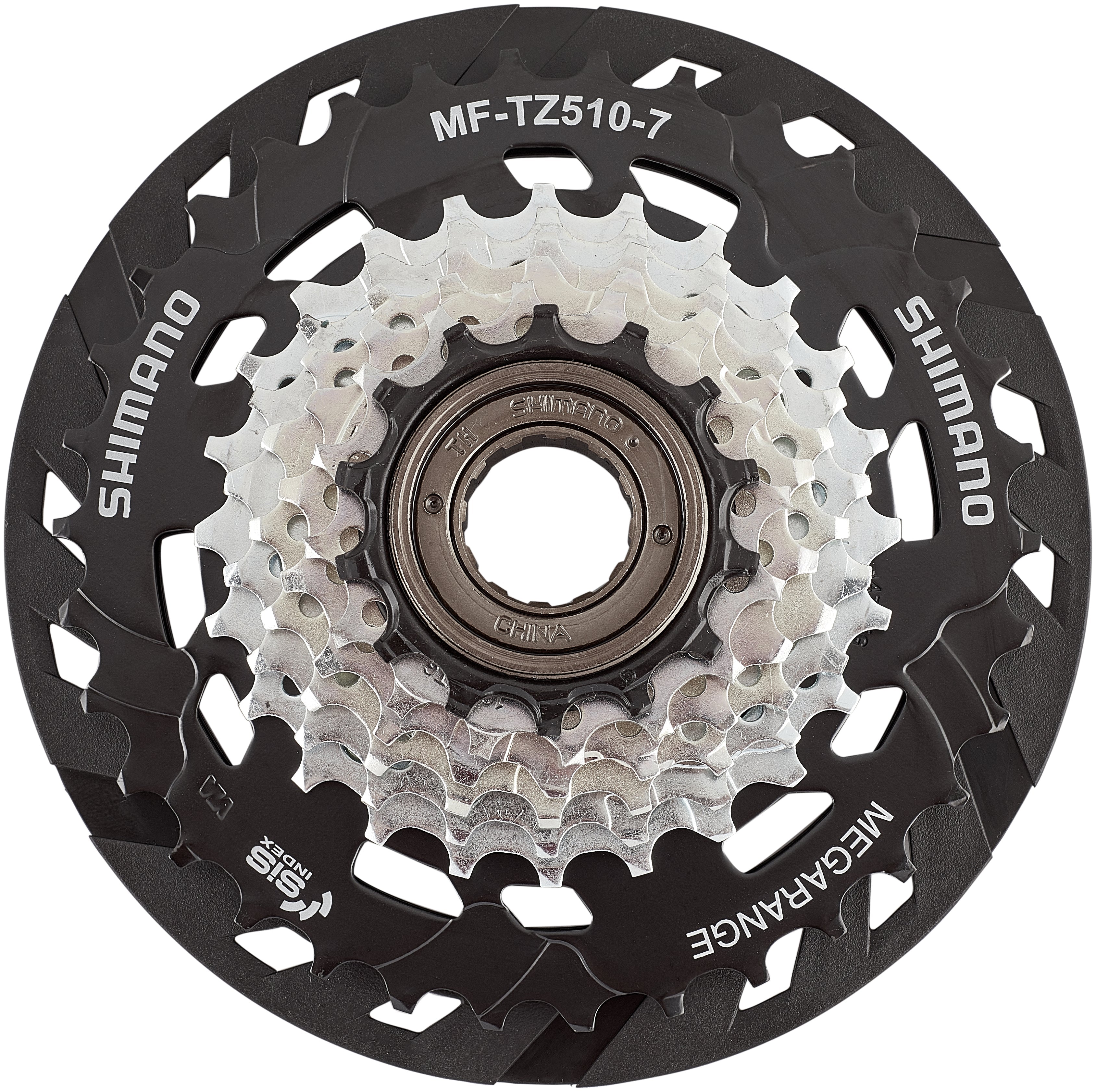 Shimano MF-TZ510 Schroefkrans 7-speed bruin/zwart