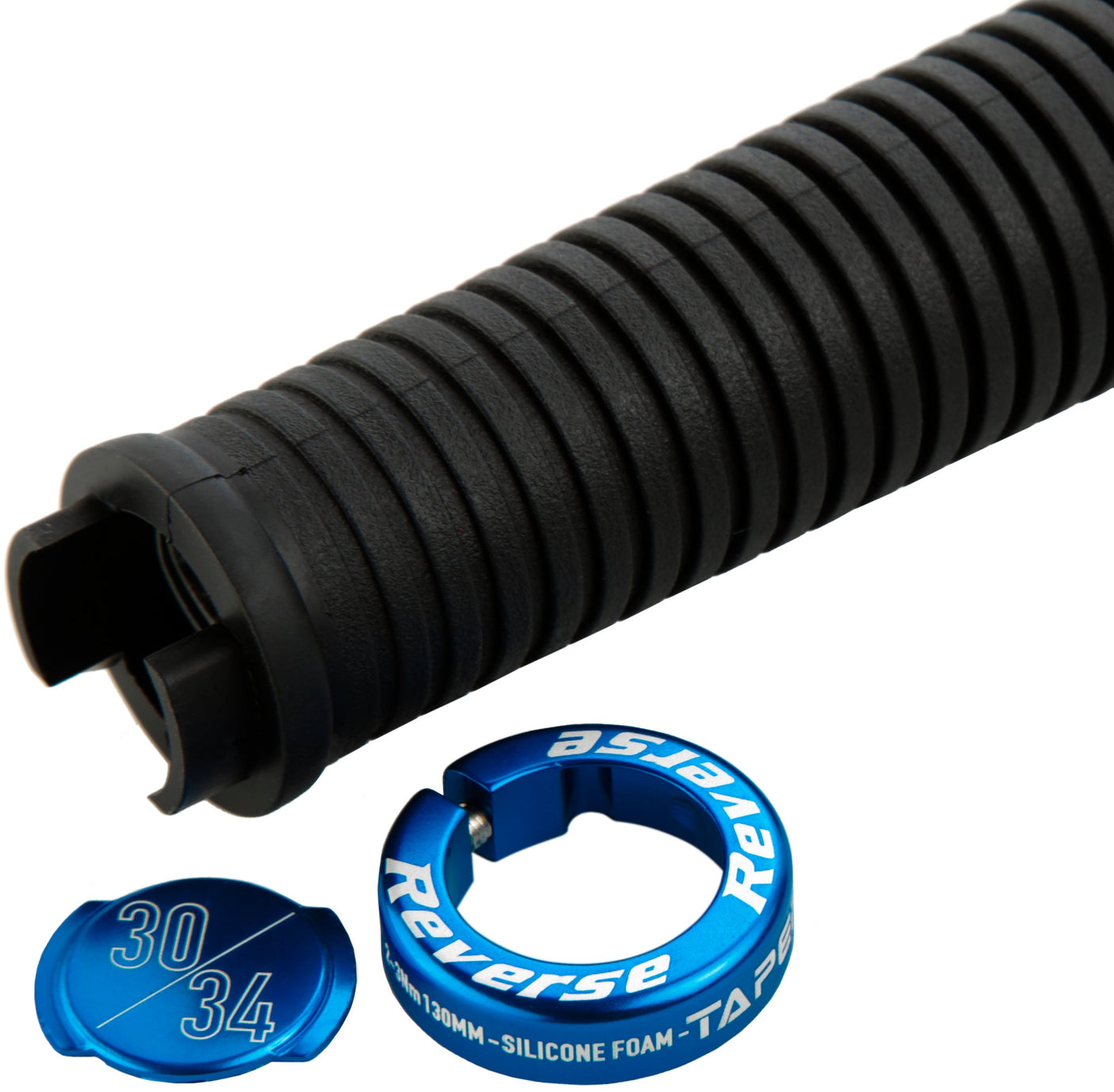 Reverse Taper handvatten Ø30mm zwart/blauw