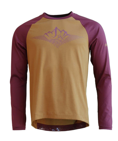 Zimtstern PureFlowz Shirt LS Heren Goudbruin / Windsor Wine