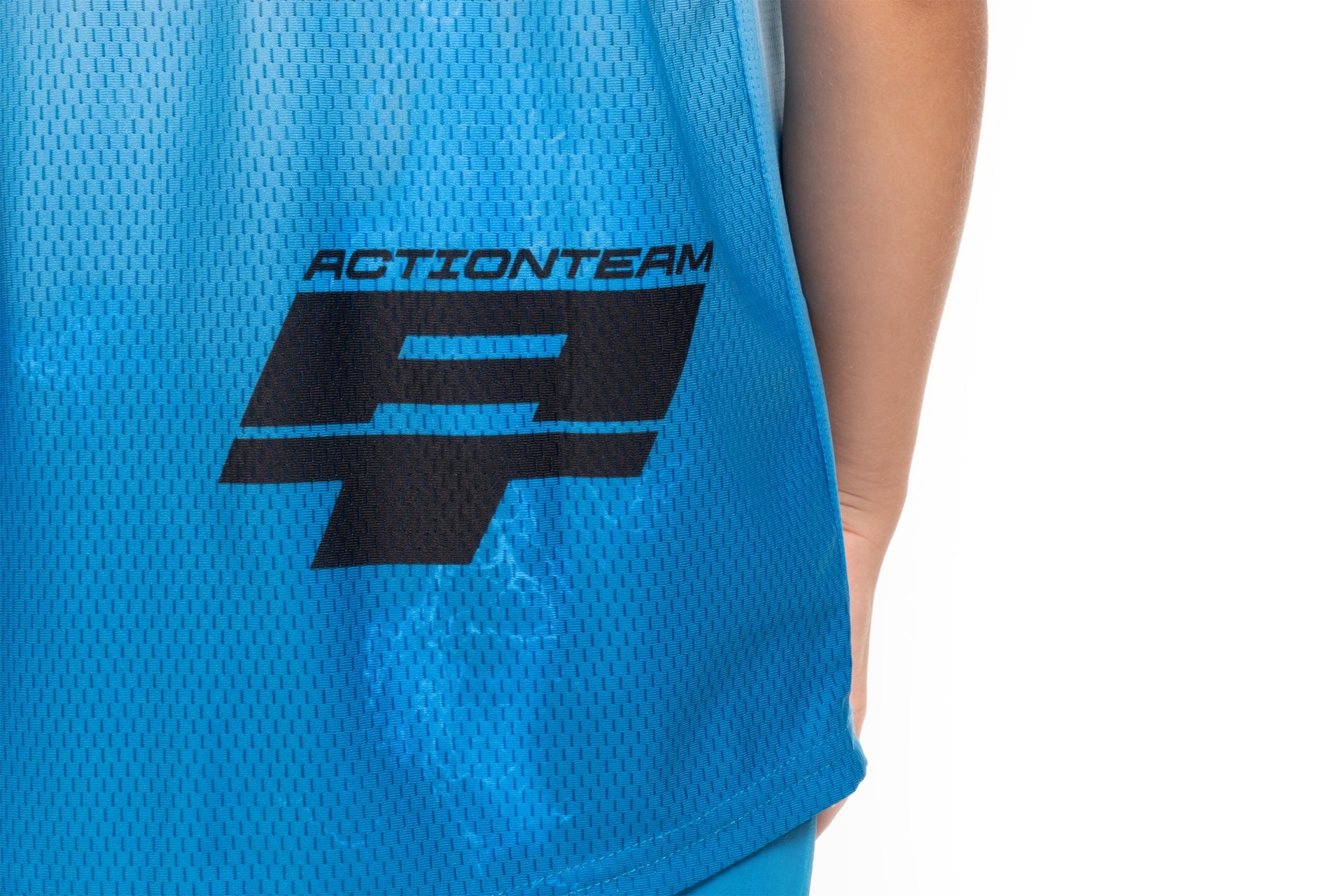 CUBE MTB Trui ROOKIE X Actionteam korte mouw topas blauw