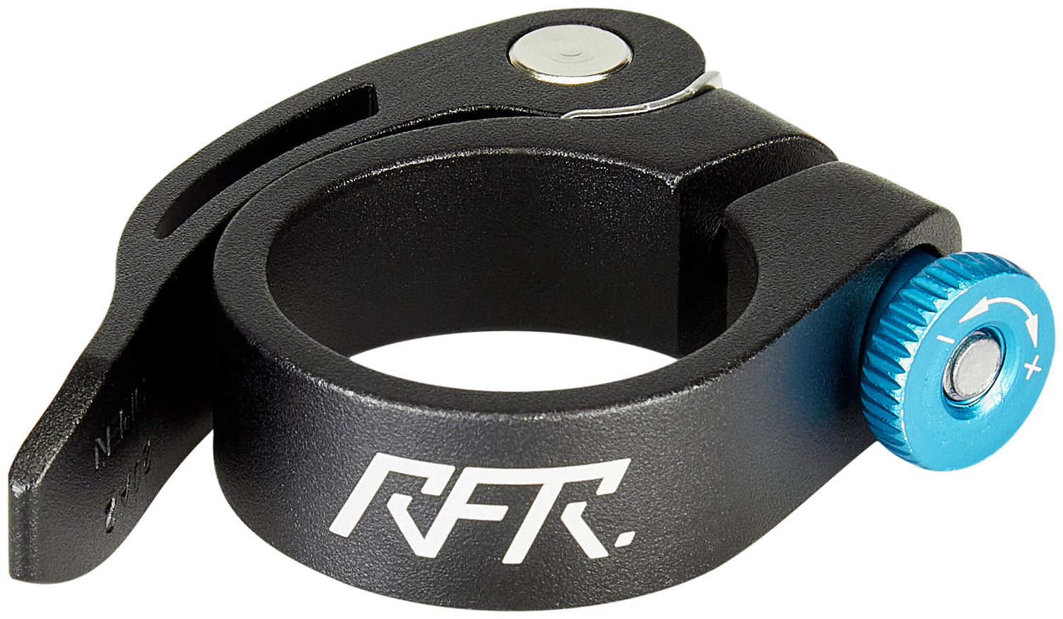 RFR zadelklem met snelspanner 34,9 mm black´n´blue