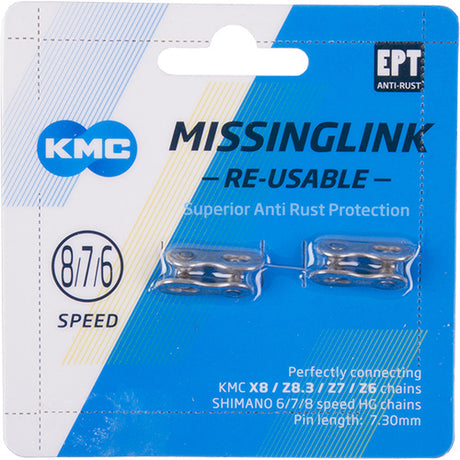 KMC 7/8R EPT Missing Link kettingschakel 7/8-speed 7,3mm zilver