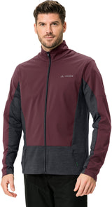 VAUDE All Year Moab T-shirt met volledige ritssluiting heren rood/grijs