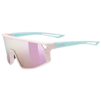 uvex Skyryse Jr. fietsbril Roze-Groen Mat / Mirror Pink