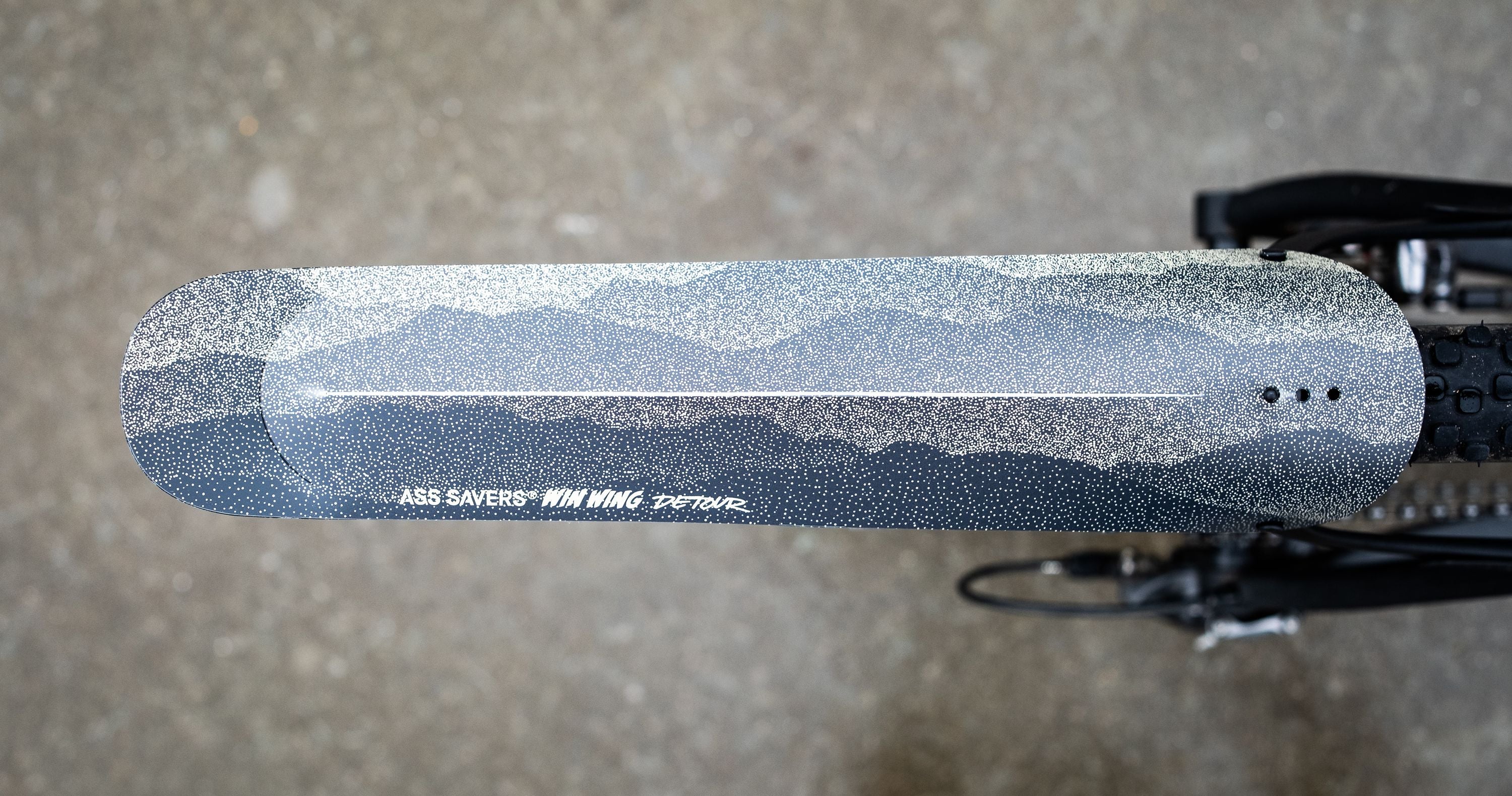 Ass Savers WGS-2 Win Wing Gravel spatbord achterzijde detour