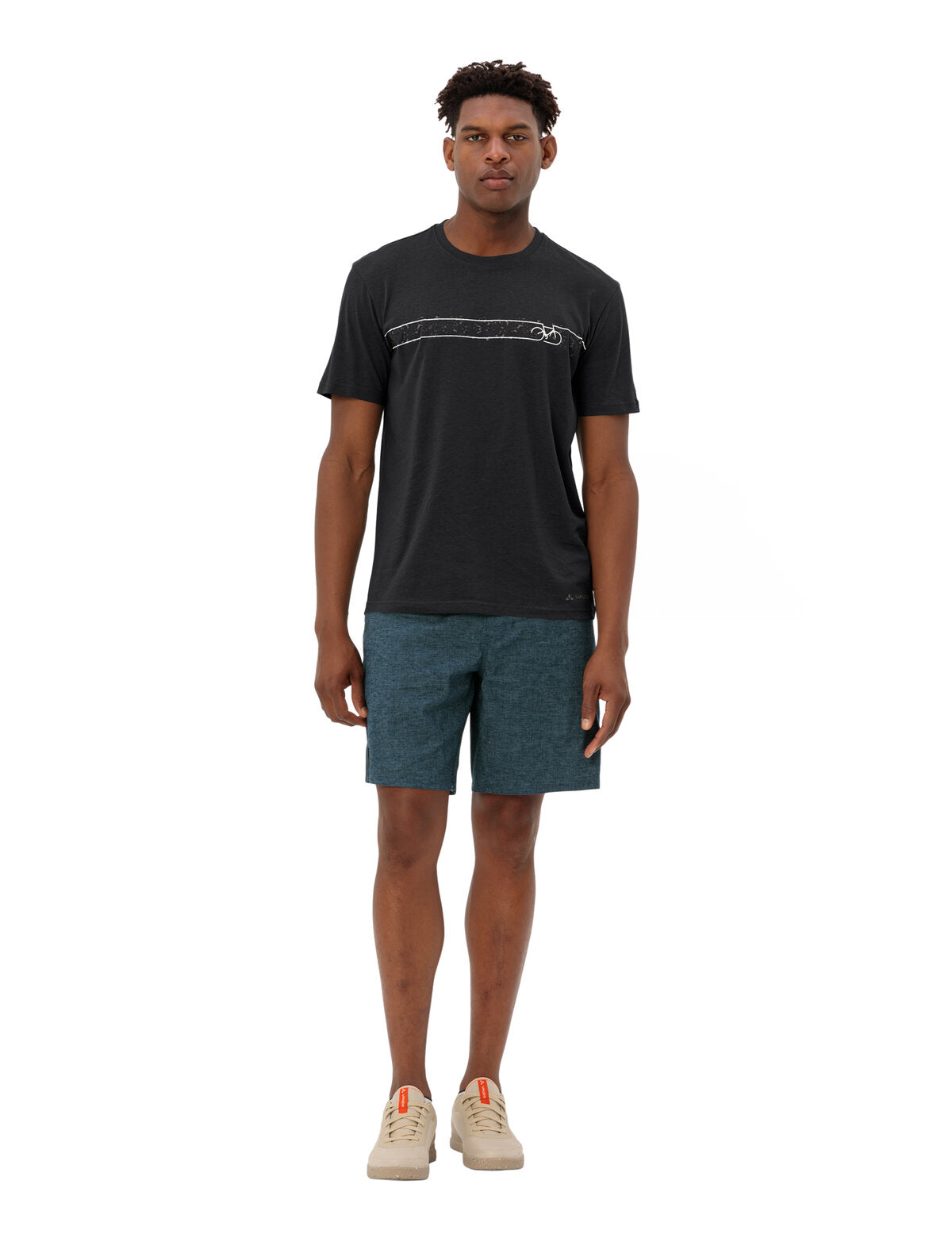 VAUDE Heren Fietser T-shirt V zwart/zwart