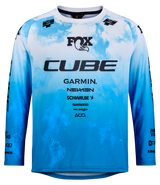 CUBE MTB shirt ROOKIE X Actionteam lange mouw topas blauw