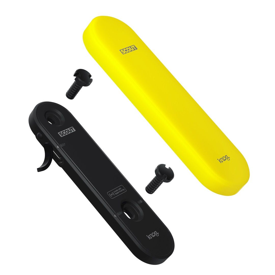 Knog Scout Fietsalarm en Finder black/neon yellow