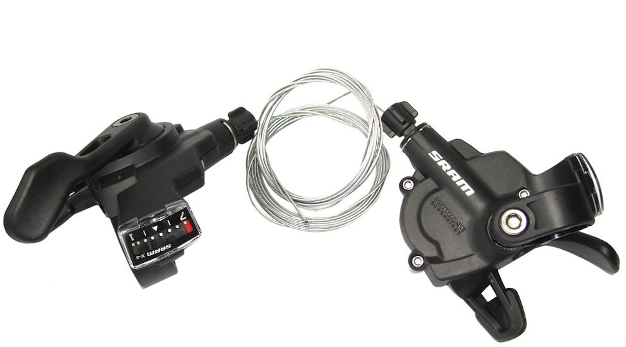 SRAM X3 Trigger-set 7 speed achteraan 3 speed vooraan zwart
