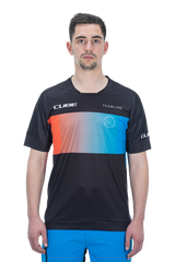 CUBE TEAMLINE Korte mouw ronde hals jersey black´n´blue´n´red