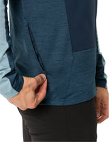 VAUDE All Year Moab T-shirt met doorlopende ritssluiting heren blauw