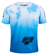 CUBE MTB Trui ROOKIE X Actionteam korte mouw topas blauw