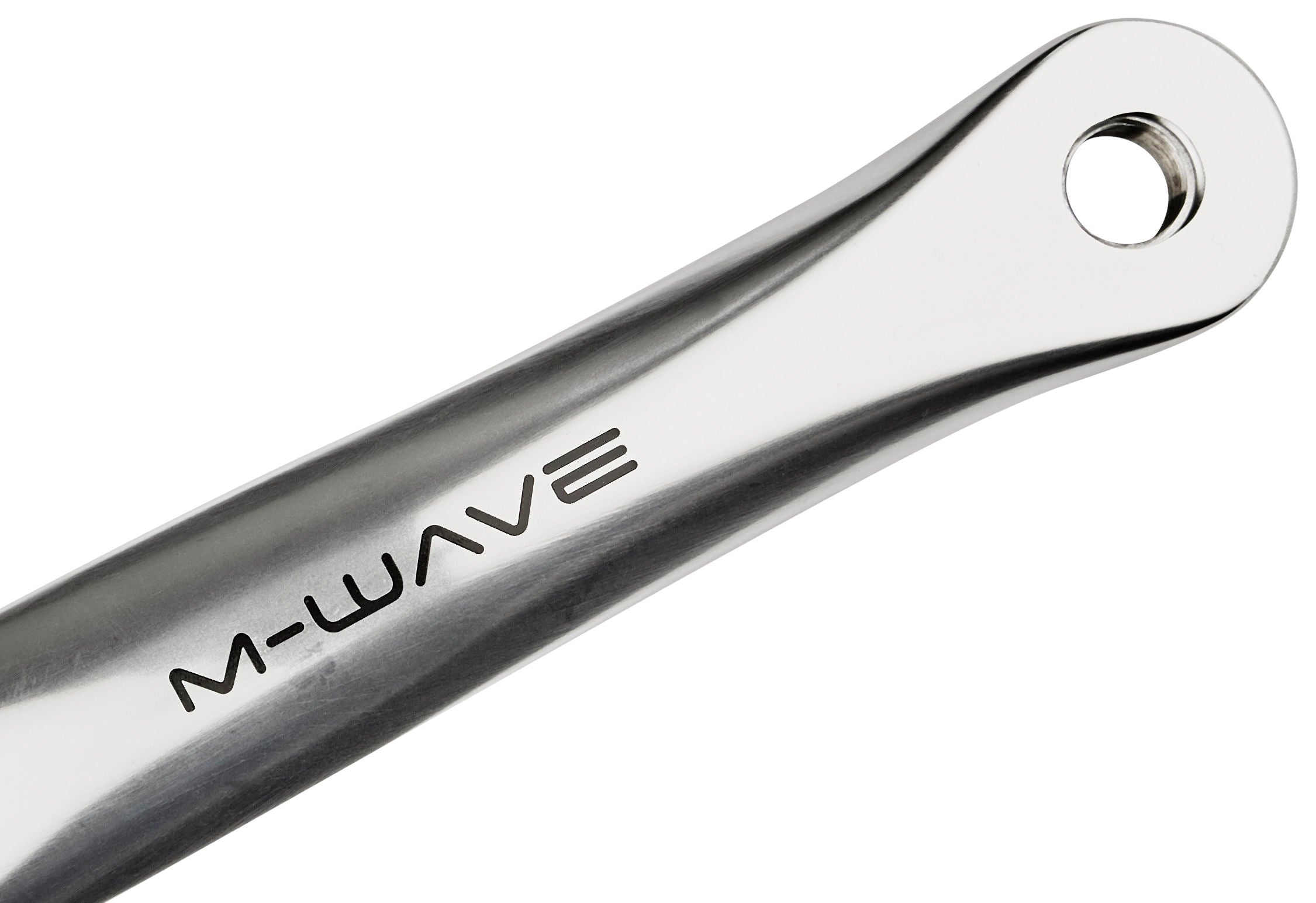 M-Wave Single Speed crankstel 44 tanden aluminium gepolijst zilver/zwart