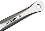 M-Wave Single Speed crankstel 44 tanden aluminium gepolijst zilver/zwart