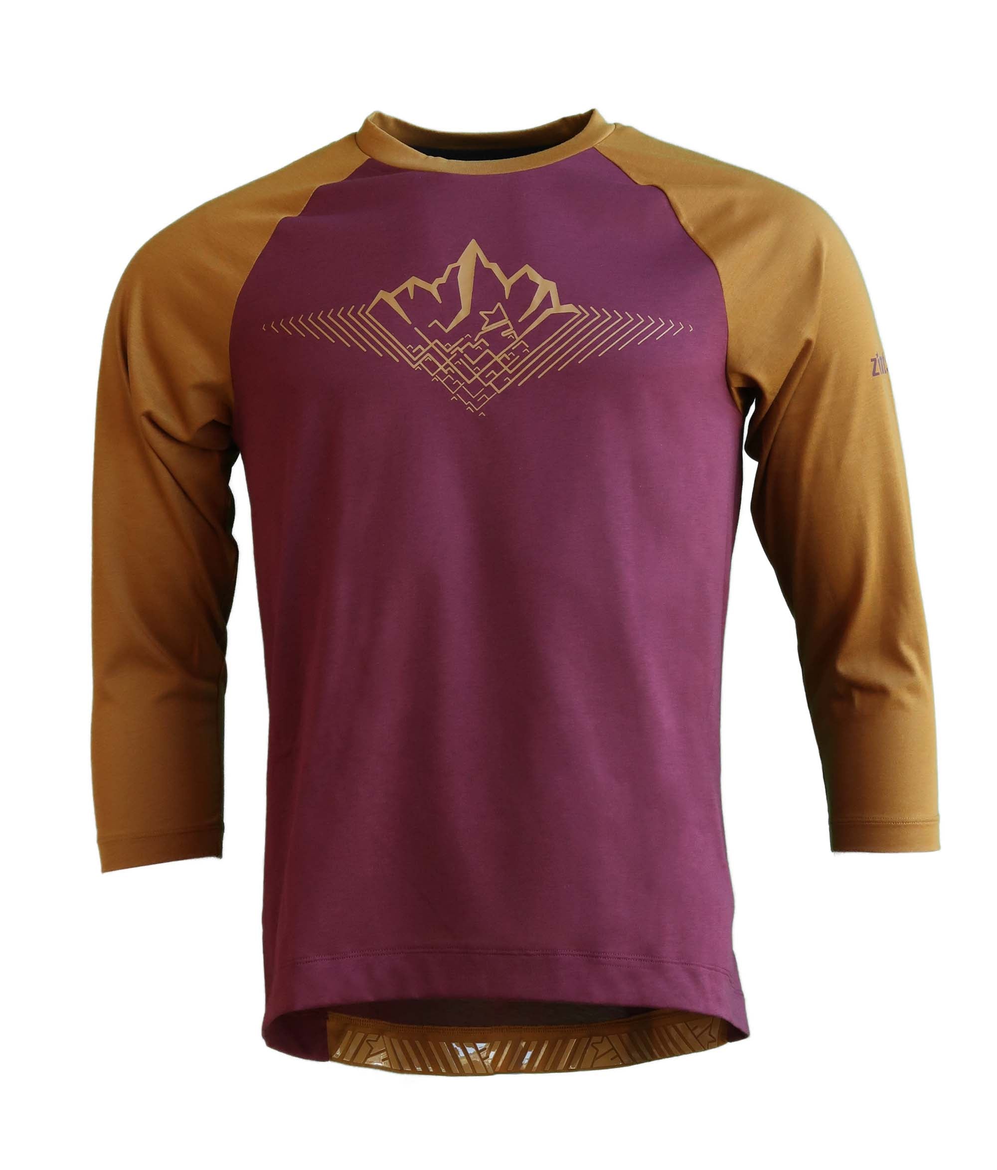 Zimtstern PureFlowz Shirt 3/4 Heren Windsor Wine/Goudbruin