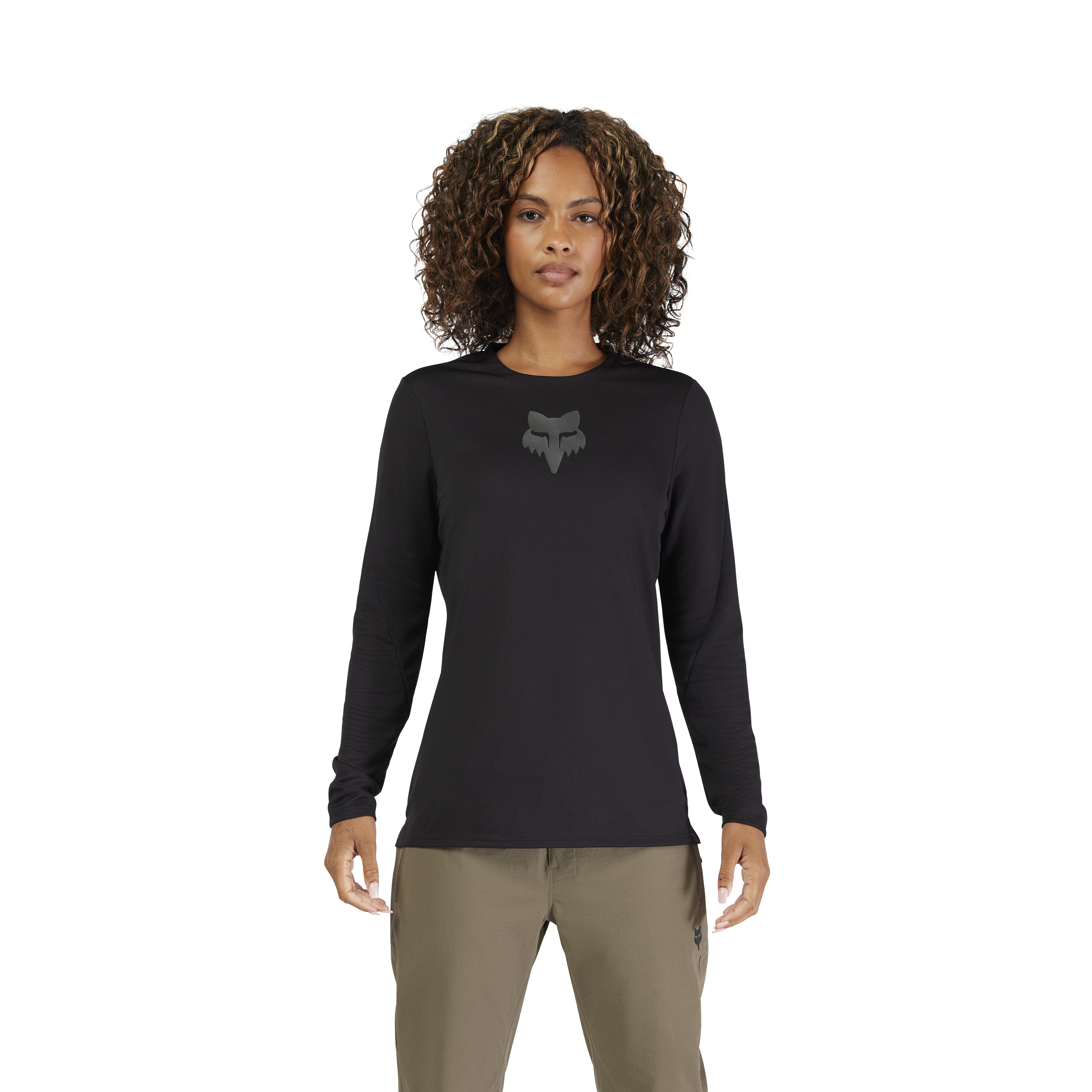 Fox W Ranger LS Jersey Hoofd Zwart