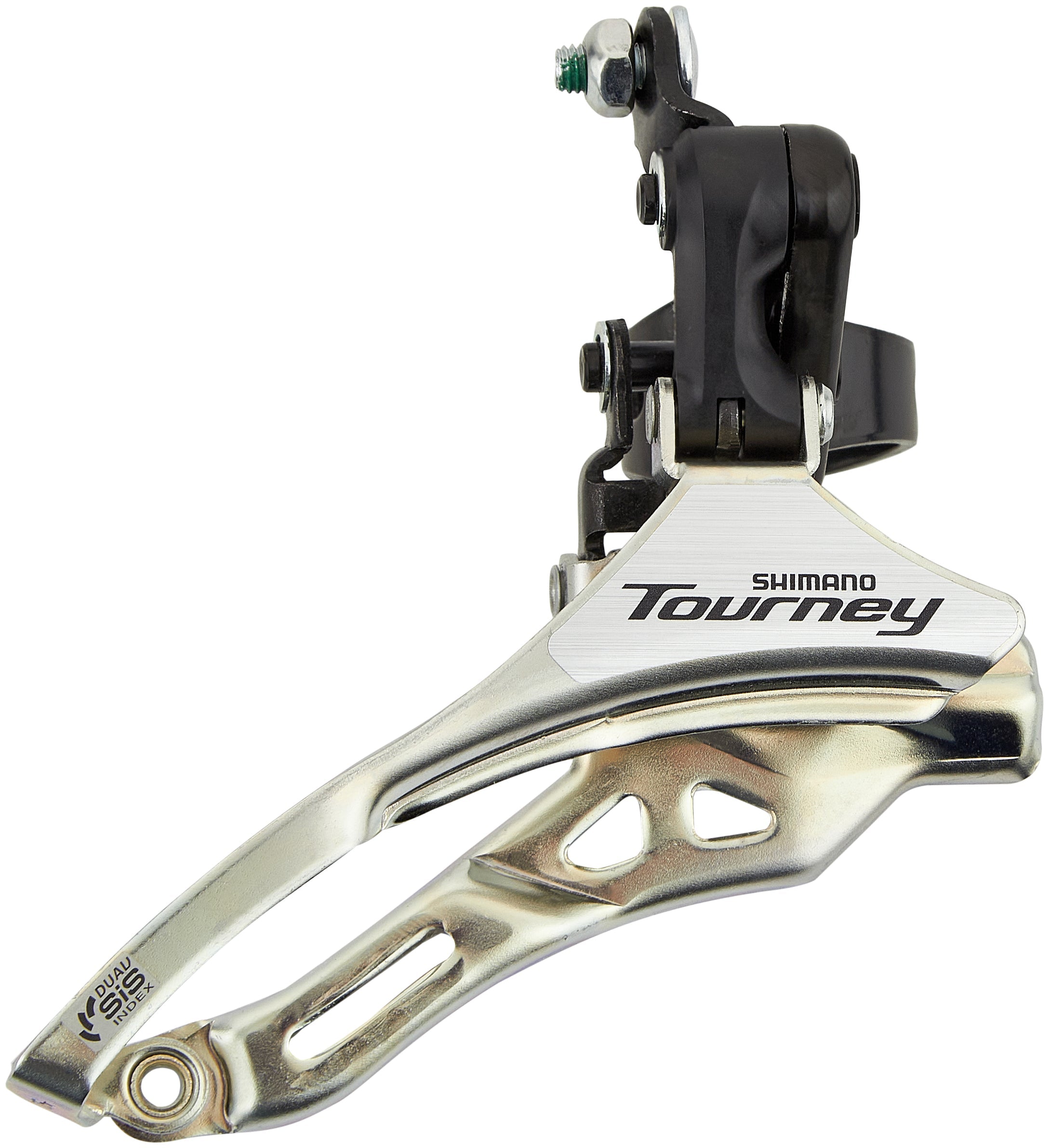 Shimano Tourney FD-TY300 Voorderailleur Klem Hoog 3x6-/7-speed Down Pull zwart/zilver
