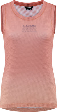 CUBE WS functioneel ondershirt mesh mouwloos koraal – aktuelle Variante