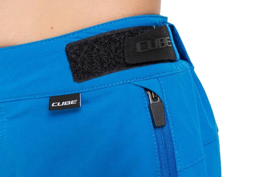 Cube MTB Baggy Short ROOKIE X Actieteam blauw