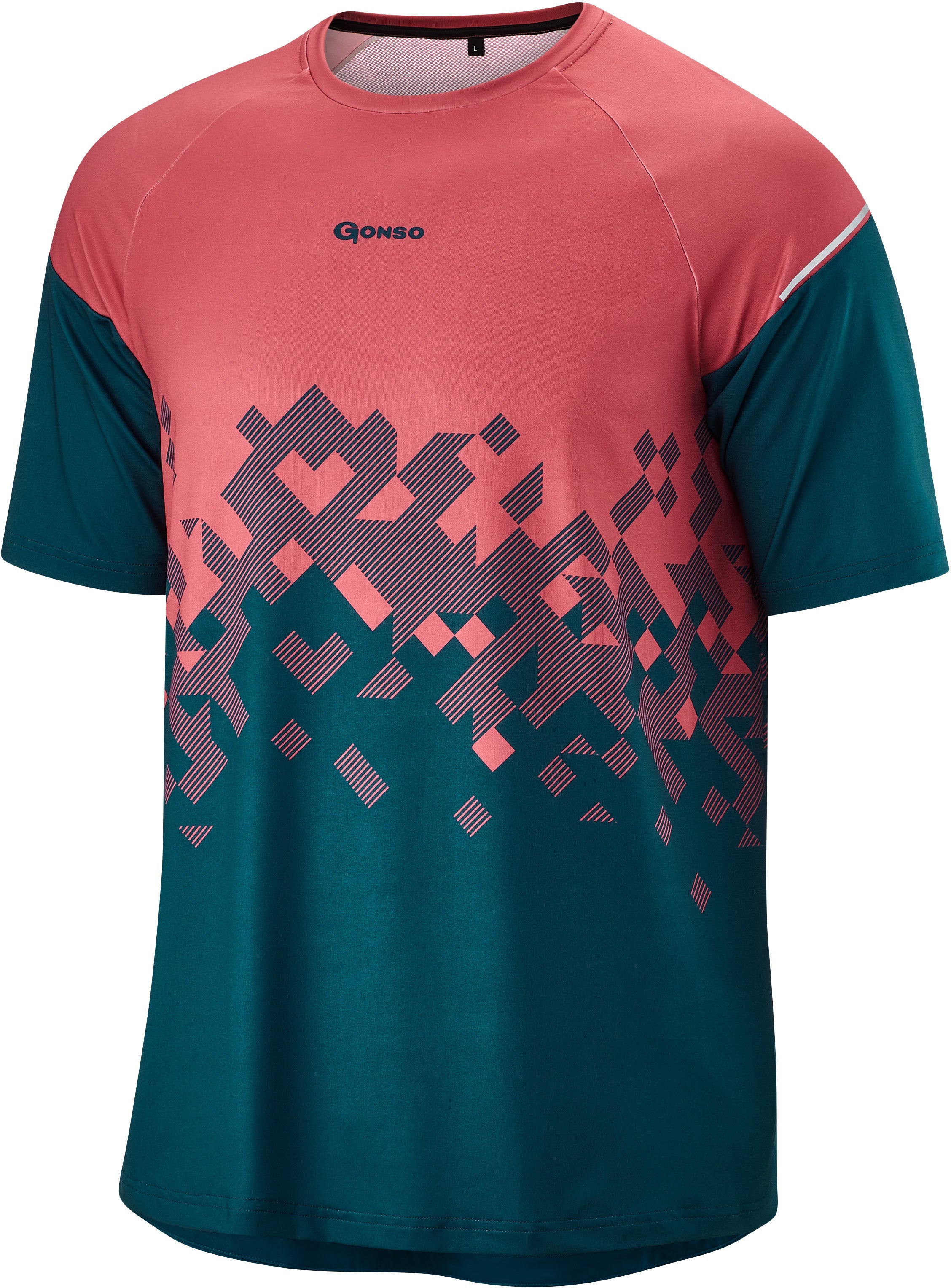 Gonso Mesores korte mouwen fietsshirt heren roze/blauw