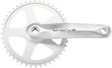 M-Wave Kurbelgarnitur 1-fach 44 Zähne Aluminium/Stahl silber