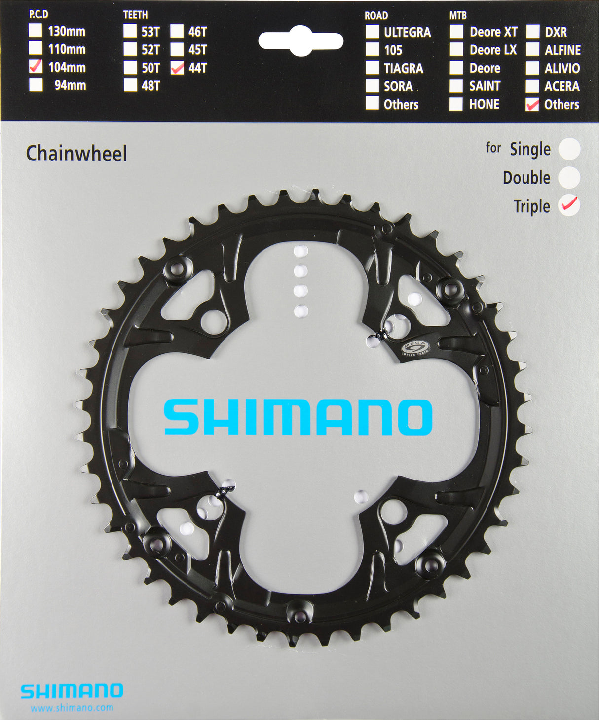 Shimano Deore FC-M480 kettingblad voor kettingkastring zwart