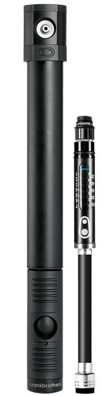 Crankbrothers Klic HV handpomp incl. framehouder analoge manometer Midnight Editionblack