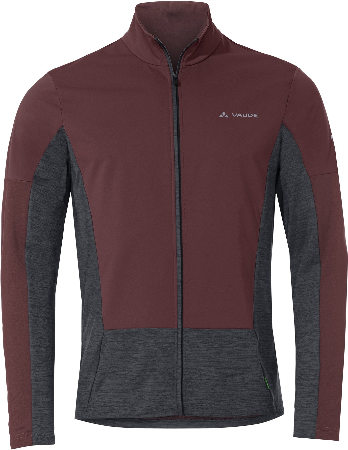VAUDE All Year Moab T-shirt met volledige ritssluiting heren rood/grijs