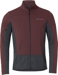 VAUDE All Year Moab T-shirt met volledige ritssluiting heren rood/grijs