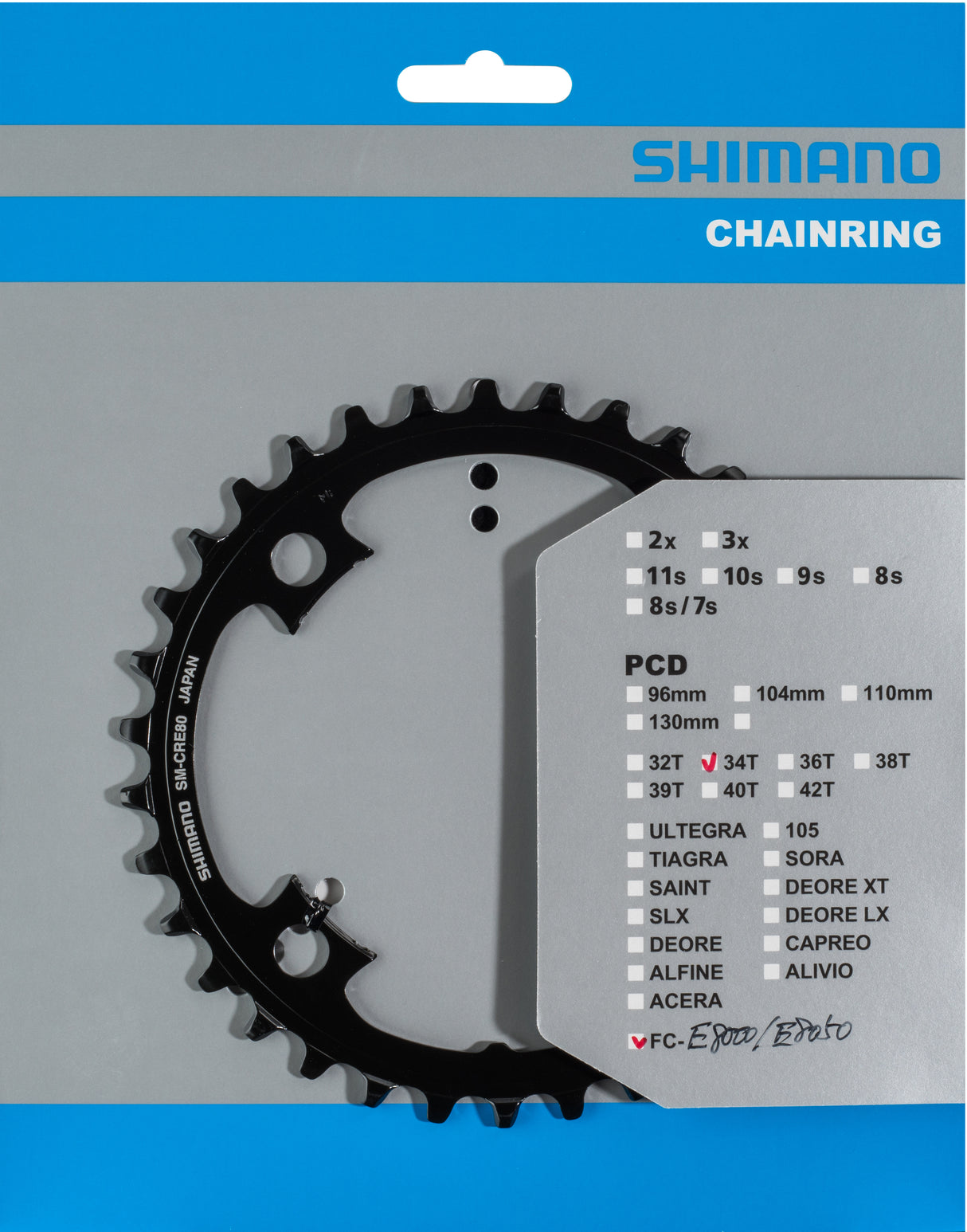 Shimano Steps SM-CRE80/SM-CRE80-B kettingblad 11-speed