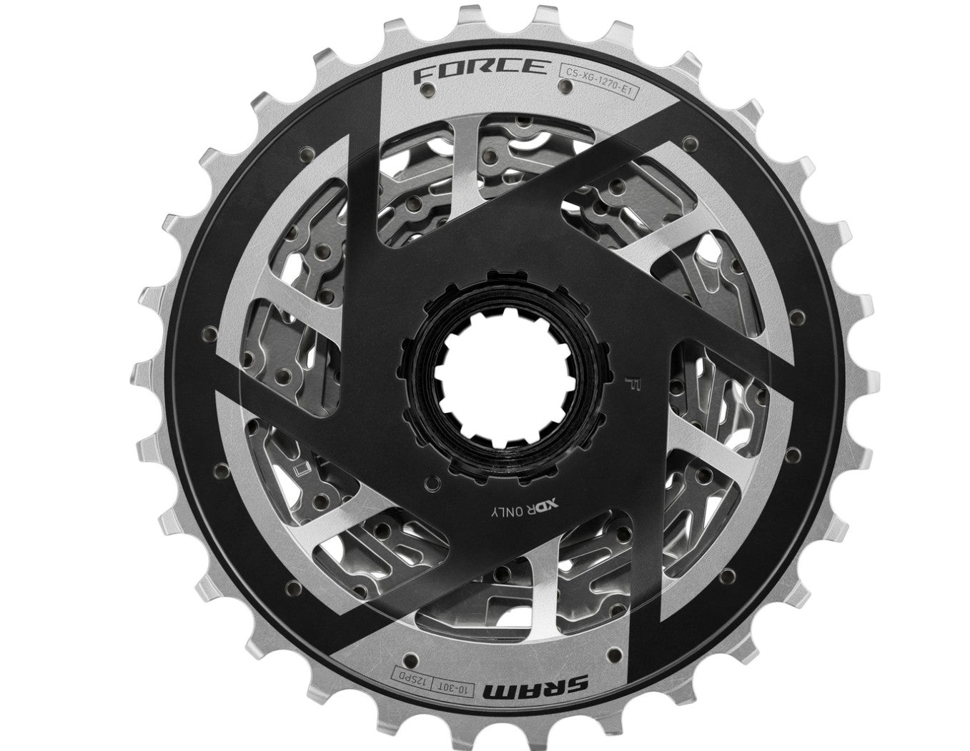 SRAM XG-1270 Cassette E1 zilver zilver/grijs