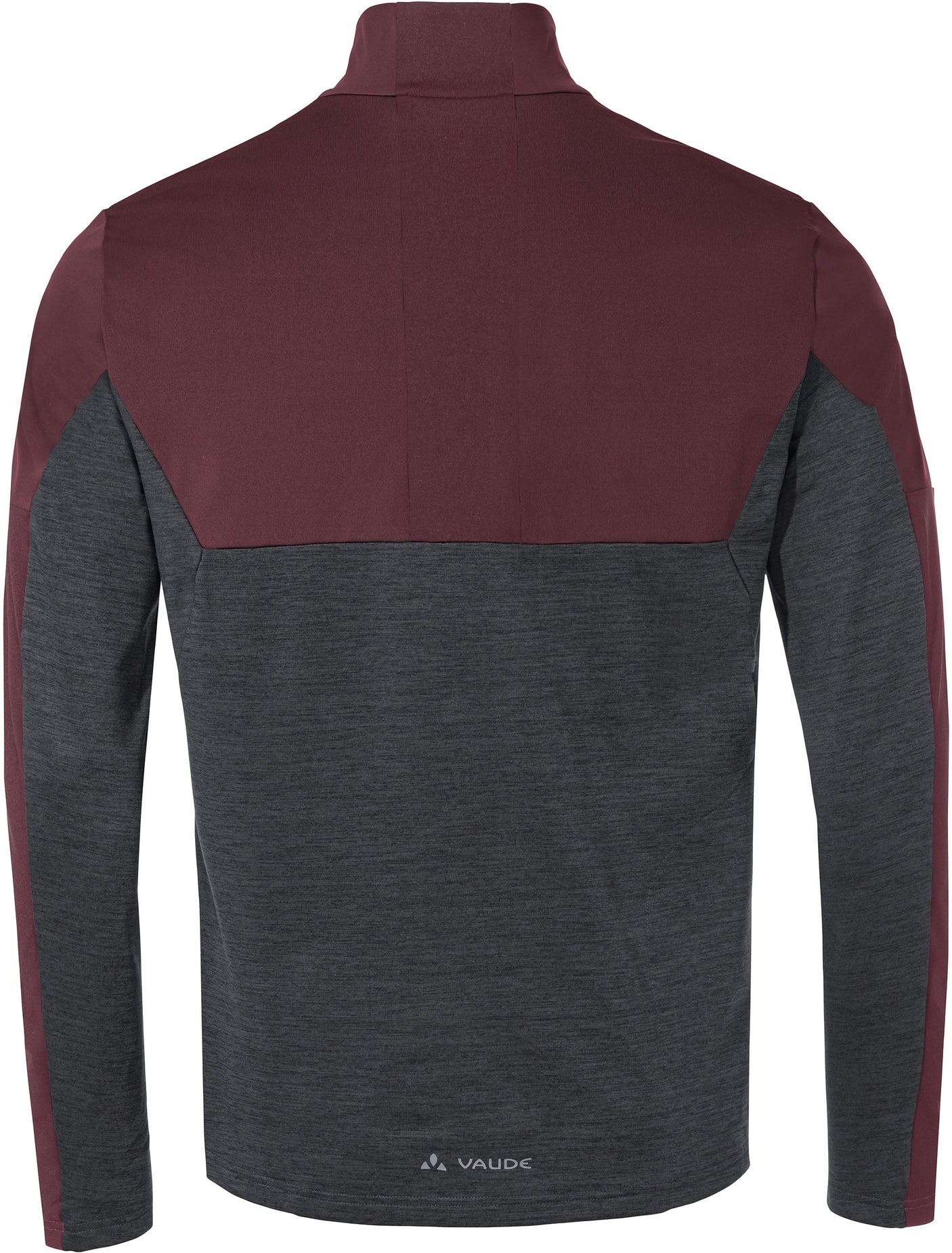 VAUDE All Year Moab T-shirt met volledige ritssluiting heren rood/grijs
