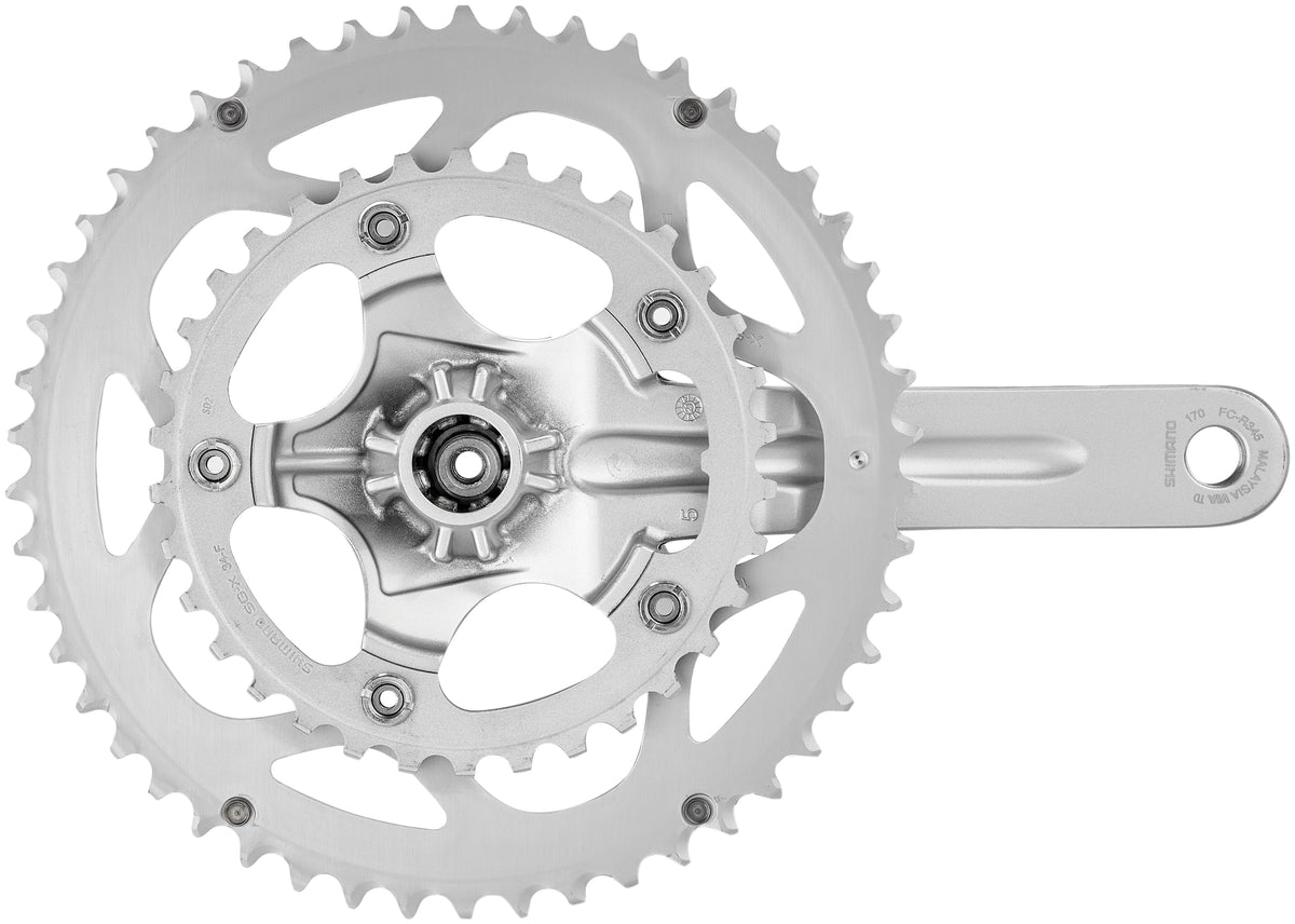 Ank R345 Shimano FC-R345 crankstel 50/34 2x9-speed zilver & bikester.be