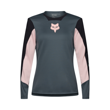 Fox W Defend LS Jersey Creatie Diep Kobaltblauw