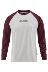 CUBE Organic Longsleeve rood en beige