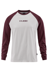 CUBE Organic Longsleeve rood en beige – aktuelle Variante