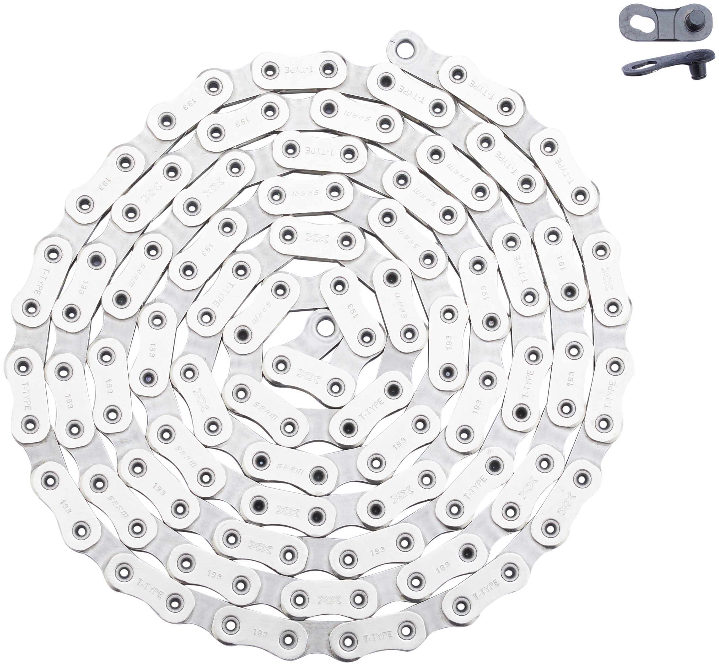 SRAM XX Eagle T-Type ketting 12-speed 126 schakels incl. PowerLock zilver