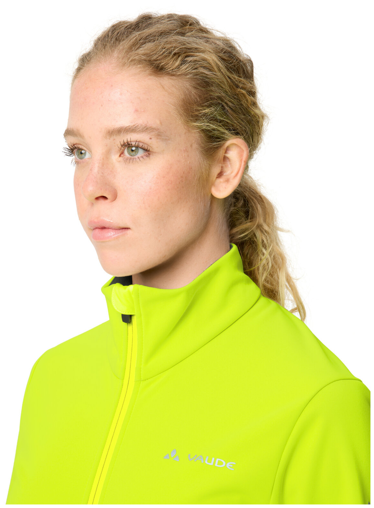 VAUDE Dames Matera Softshell Jas III neon geel
