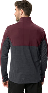 VAUDE All Year Moab T-shirt met volledige ritssluiting heren rood/grijs