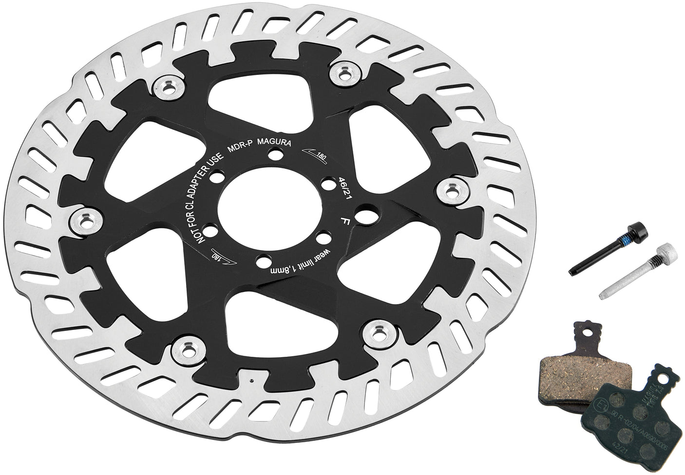 Magura MT eSTOP Geoptimaliseerd kit met 7.S MDR-P 6-gaats Ø180mm remschijf en remblokken