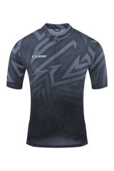 CUBE ATX jersey volledige ritssluiting CMPT korte mouw zwart'n'grijs