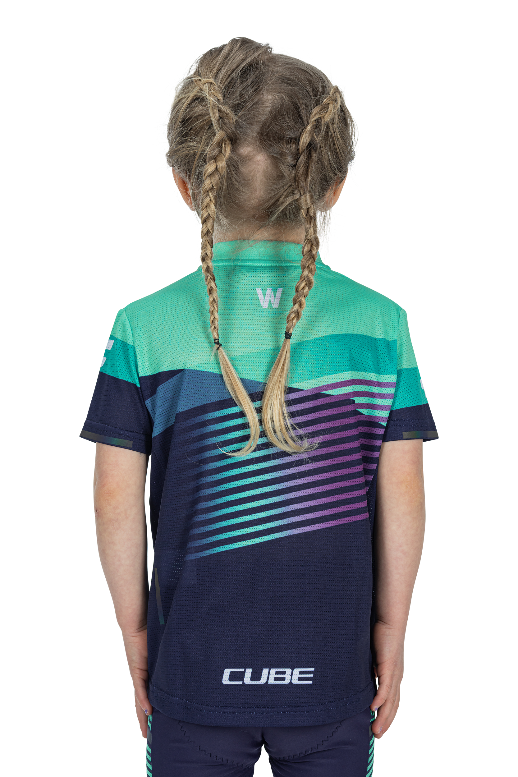 CUBE TEAMLINE Shirt ROOKIE korte mouw blue´n´mint