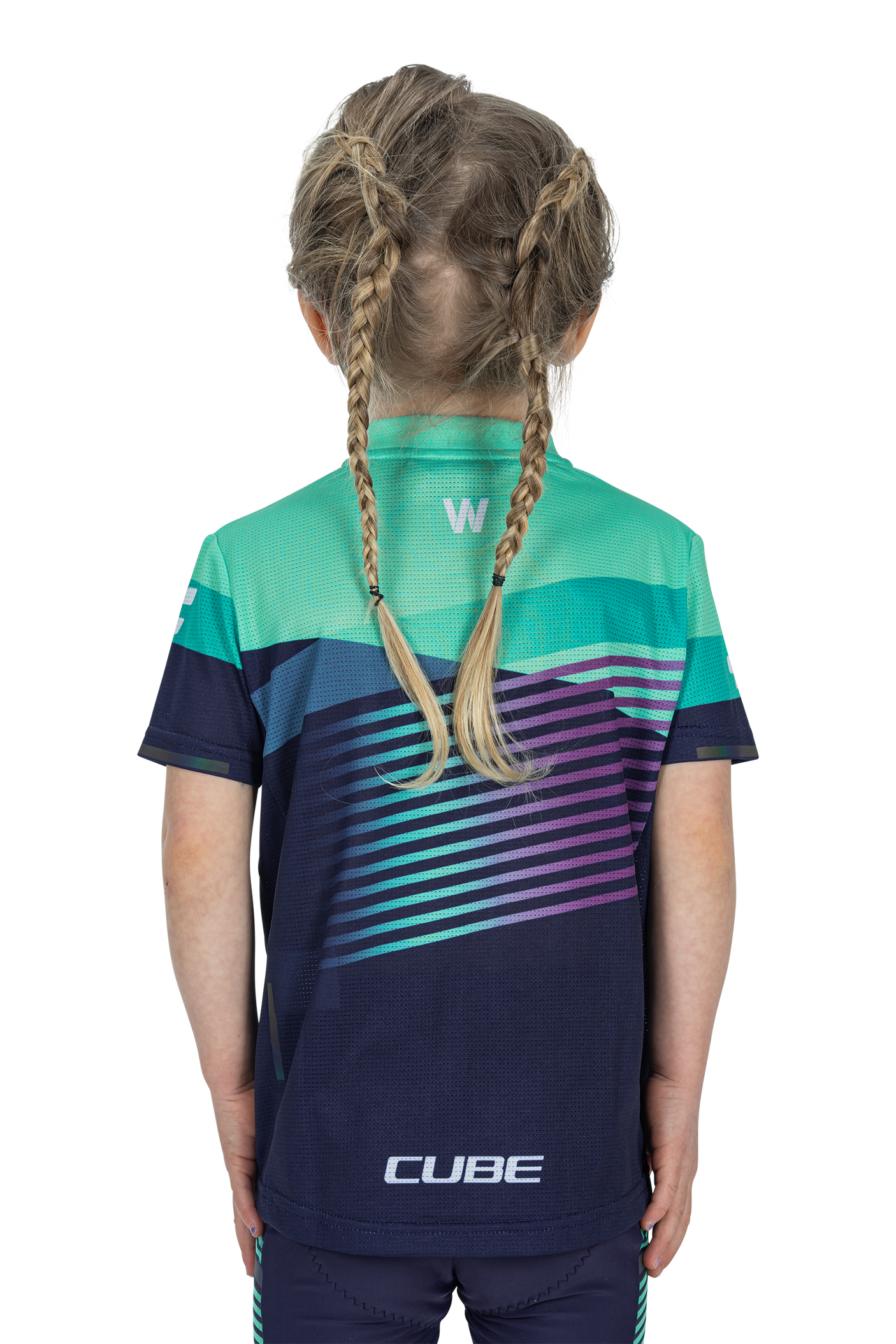 CUBE TEAMLINE Shirt ROOKIE korte mouw blue´n´mint