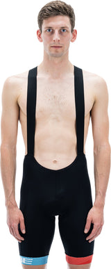 CUBE TEAMLINE korte broek met bretels black´n´blue´n´red