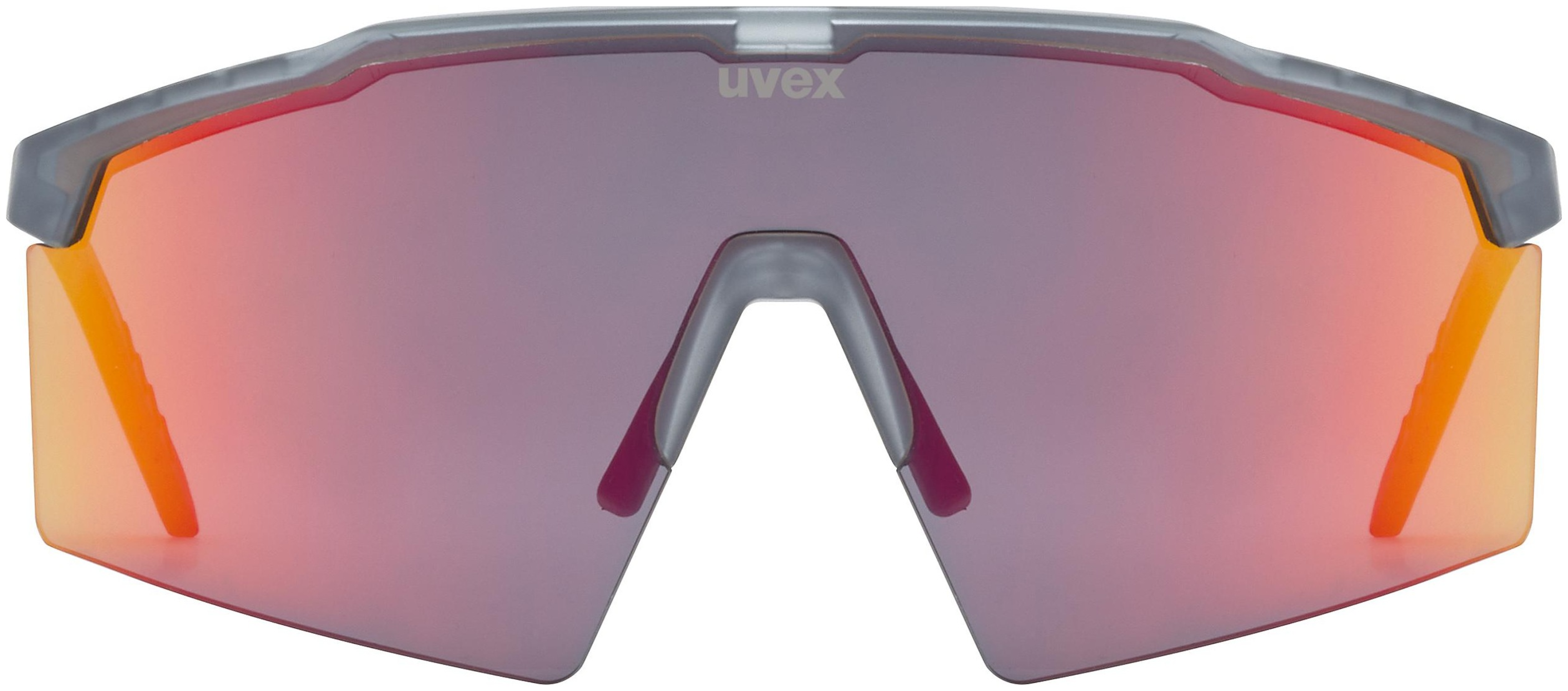 uvex Flowline fietsbril Smoke Mat / Mirror Red